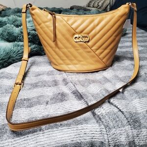 NWT Tan Quilted Crossbody Bag